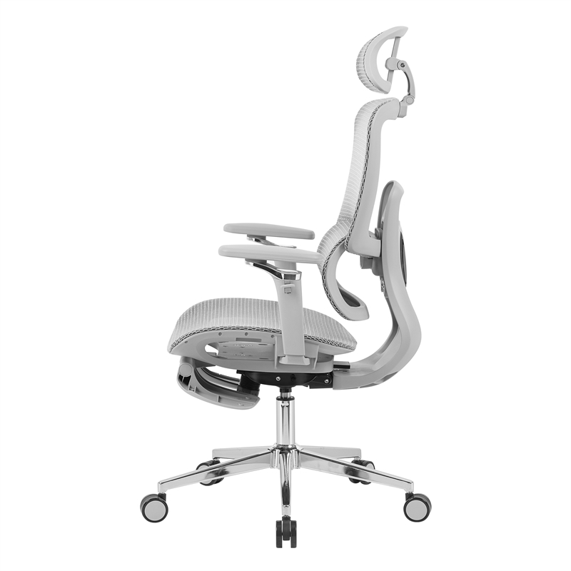 Techni Sport Ergonomic Mesh Office Chair with 5D Armrests & Footrest Gray