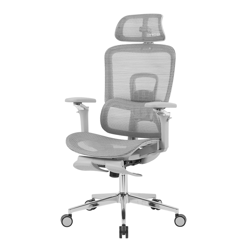 Techni Sport Ergonomic Mesh Office Chair with 5D Armrests & Footrest Gray