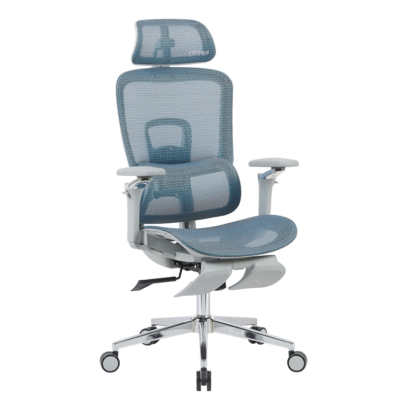 Techni Sport Ergonomic Mesh Office Chair with 5D Armrests & Footrest Teal