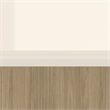 6 Seater Italian-Style Dining Table with Painted Glass Top - Natural & Oak