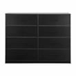 8-Drawer Dresser with Large Fabric Drawers - Black