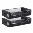 Set of 2 Under-Bed Rolling Storage Container with Transparent Cover
