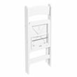 Techni Home 4-Pack White Resin Folding Chairs with Padded Seat