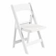 Techni Home 4-Pack White Resin Folding Chairs with Padded Seat