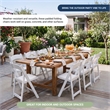 Techni Home 4-Pack White Resin Folding Chairs with Padded Seat
