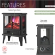Techni Home 1500W Freestanding Electric Fireplace Heater with Flames