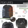 Techni Home 1500W Dual Comfort 2-in-1 Portable Space Heater & Fan
