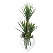 5' Sisal and Assorted Succulents in White Porter Planter