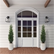 5' Cedar Topiary in White Artemis Planter
