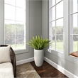 Orchid Foliage in White Ribbed Nell Planter