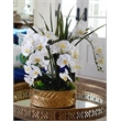 White Orchids & Areca Grass in Salve Planter