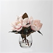 Pink Eva Magnolia Stems in Tumbler Vase