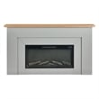 Modern Electric Fireplace Heater with Mantel Remote Control Realistic Flames