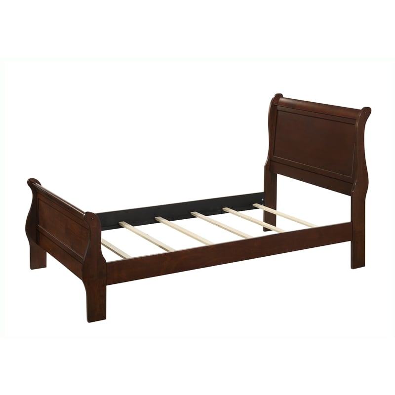 Louis Philippe Twin Bed Traditional Panel Bed with Curved Moldings