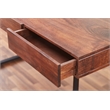 Glide 58-inch Office Writing Desk in Dark Walnut finish