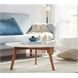 Nero white authentic marble round coffee table