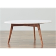 Nero white authentic marble round coffee table