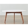 Nero white authentic marble round coffee table
