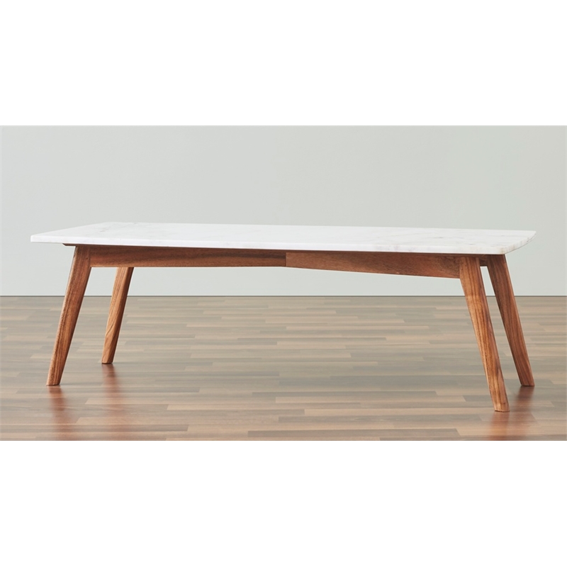 Nero white authentic marble rectangle coffee table