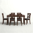 Clara Stylish and Functional 7 Piece Solid Wood Dining Room Set in Espresso