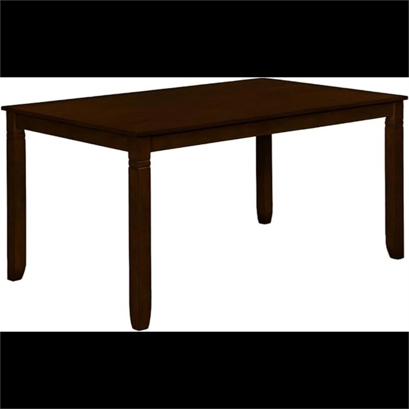 Eva 7 Piece Solid Wood Dining Set with Table and 6 Chairs in Espresso