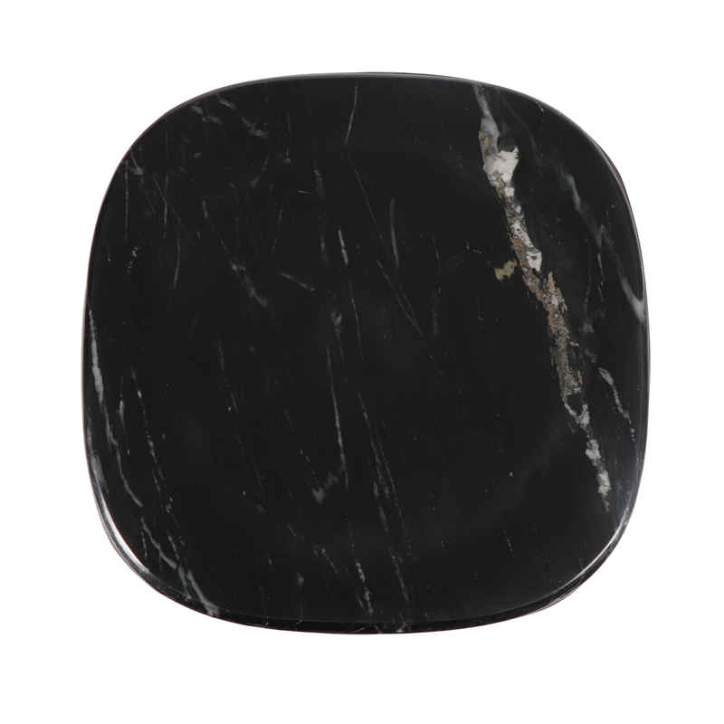 Urbia Marbelle Alfie Marble Counter Stool in Black/Bronze Finish