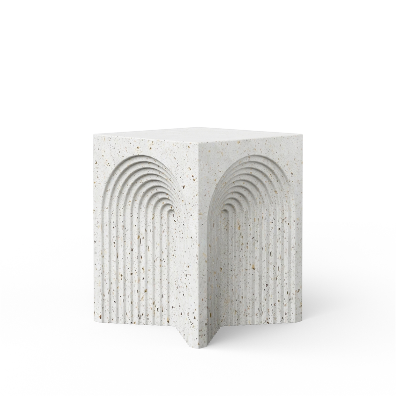Urbia Mixx Orion Stool in Ivory Terrazzo