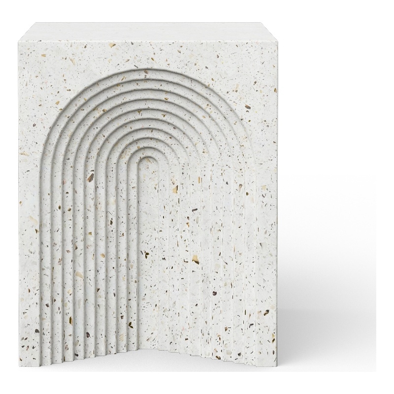 Urbia Mixx Orion Stool in Ivory Terrazzo