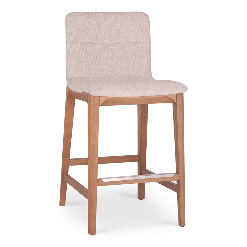 Urbia Modern Brazilian Godan Counter Stool in Harvest Natural Seat Domasco Frame
