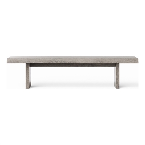 Urbia 102&quot Brooks Bench in Sandblasted Grey Frame