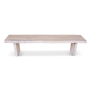 Urbia 102&quot Brooks Bench in White Wash Frame