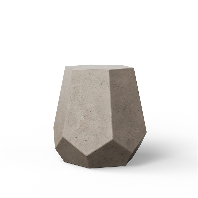 Urbia Mixx Faceted Stool in Dark Gray