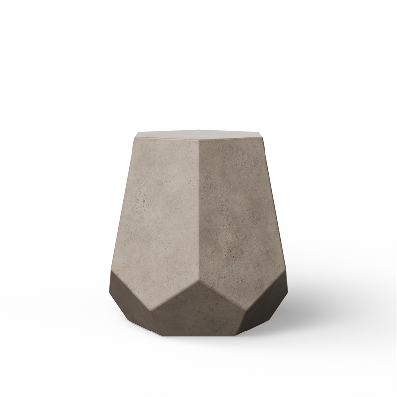 Urbia Mixx Faceted Stool in Dark Gray