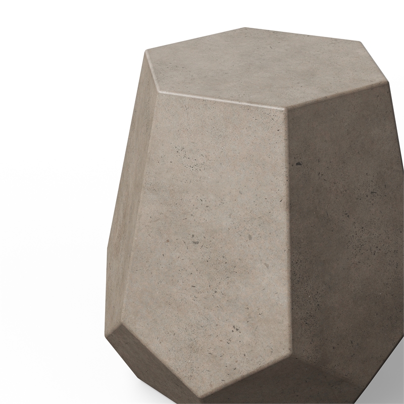 Urbia Mixx Faceted Stool in Dark Gray