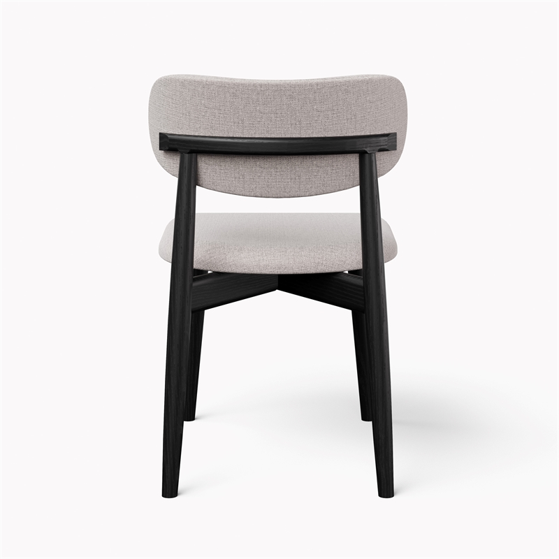 Urbia Modern Brazilian Lucia Side Chair in Harvest Jute Upholstery Ebano Frame
