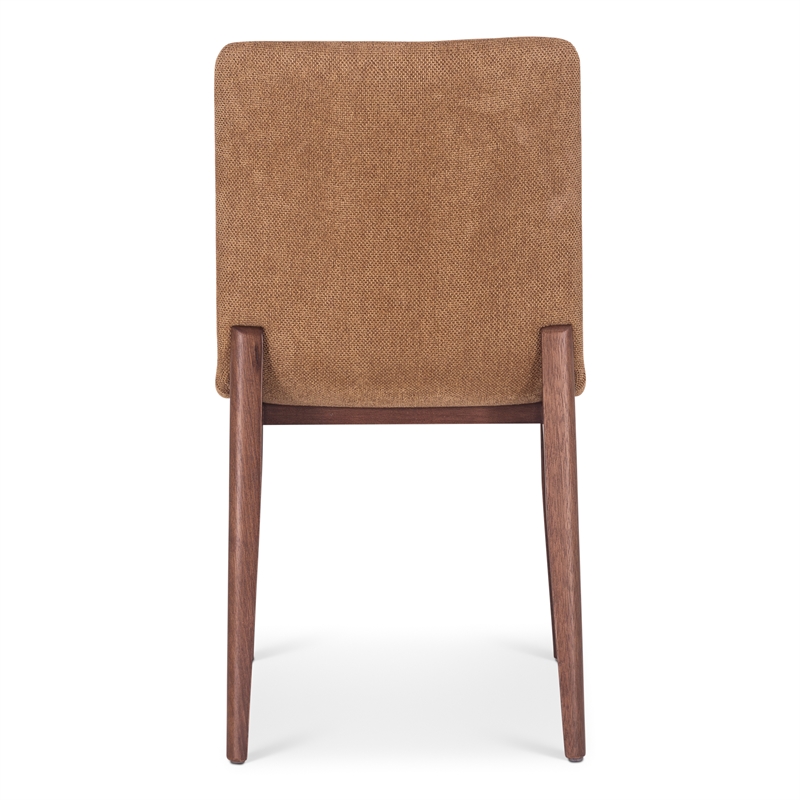 Urbia Modern Brazilian Godan Side Chair in Jackpot Terracotta Seat Nogal Frame