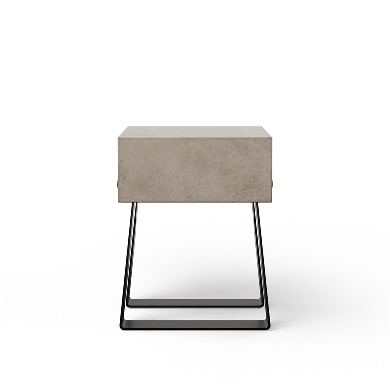 Urbia Mixx Industrial Stool in Black Legs Dark Gray Seat