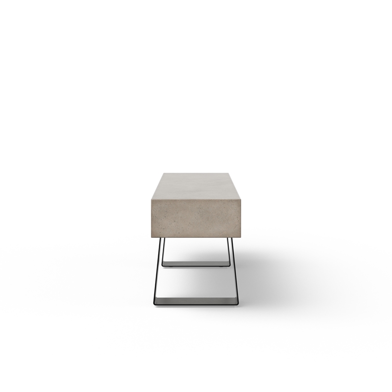 Urbia Mixx Industrial Bench in Black Legs Dark Grey Seat