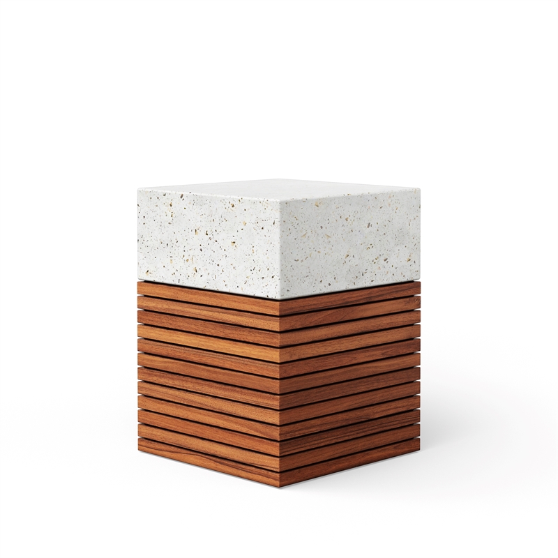 Urbia Mixx Stecca Alto Stool in Ivory Terrazzo