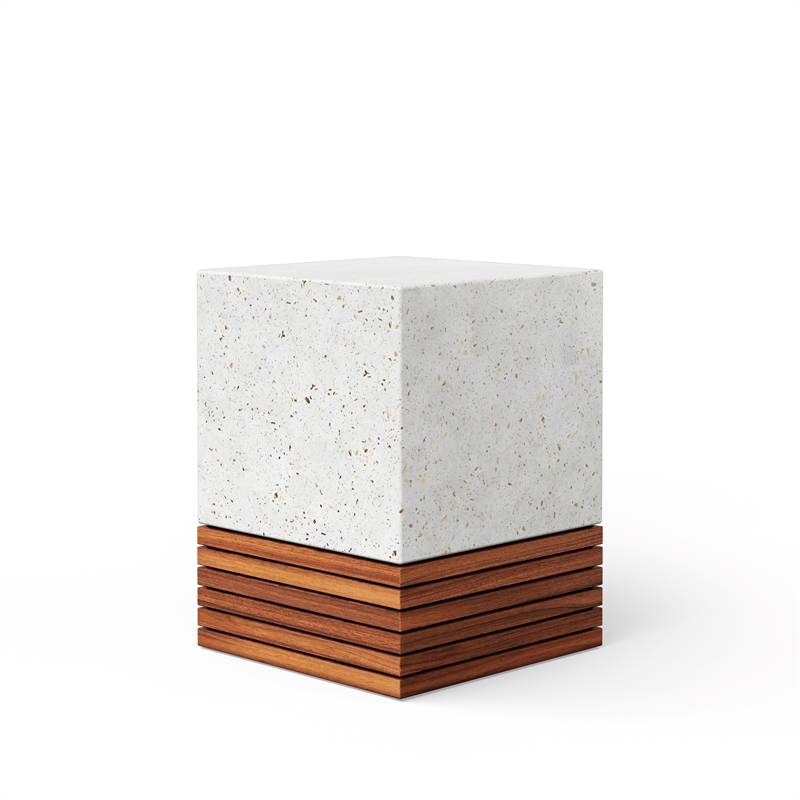 Urbia Mixx Stecca Corto Stool in Ivory Terrazzo