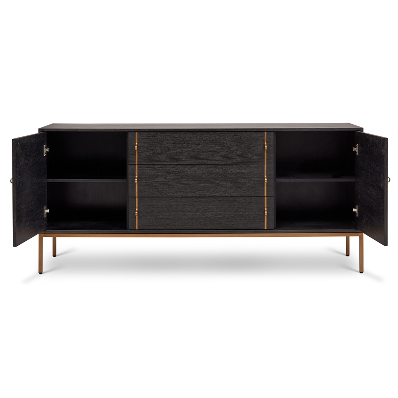 Urbia IE Series Holly Buffet in Charcoal Brass Base
