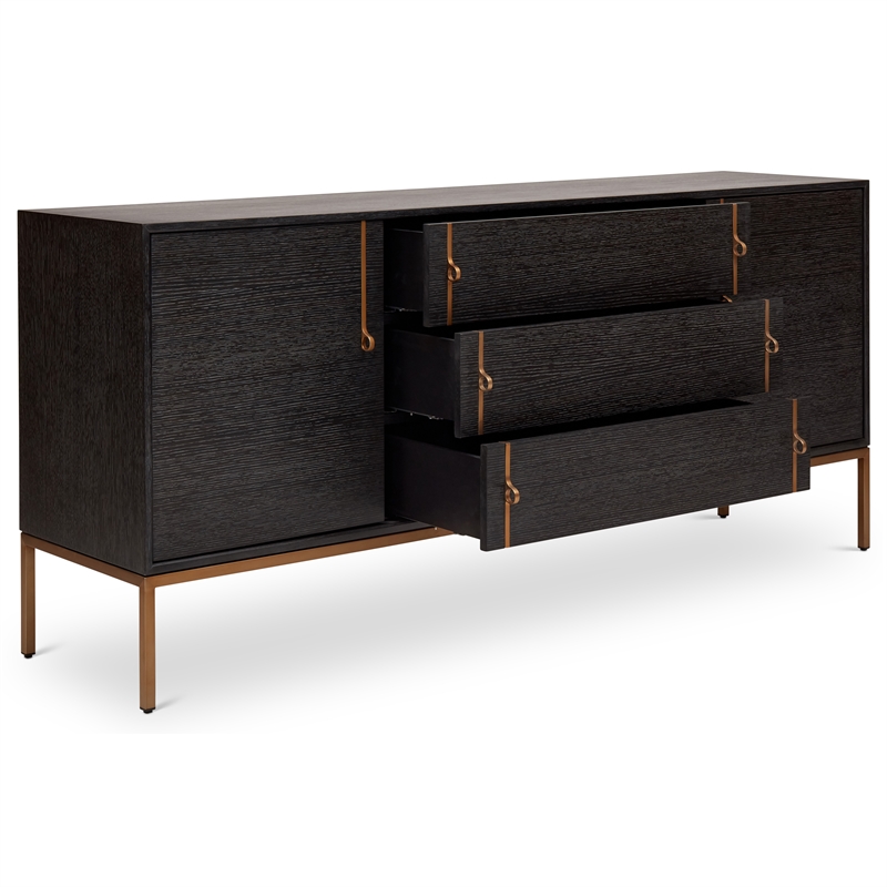 Urbia IE Series Holly Buffet in Charcoal Brass Base