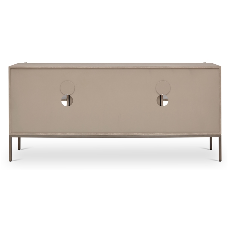 Urbia IE Series Holly Buffet in Taupe Grey Gun Metal Base