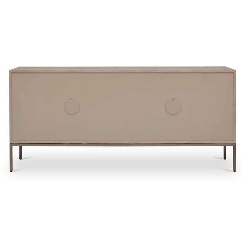 Urbia IE Series Holly Buffet in Taupe Grey Gun Metal Base