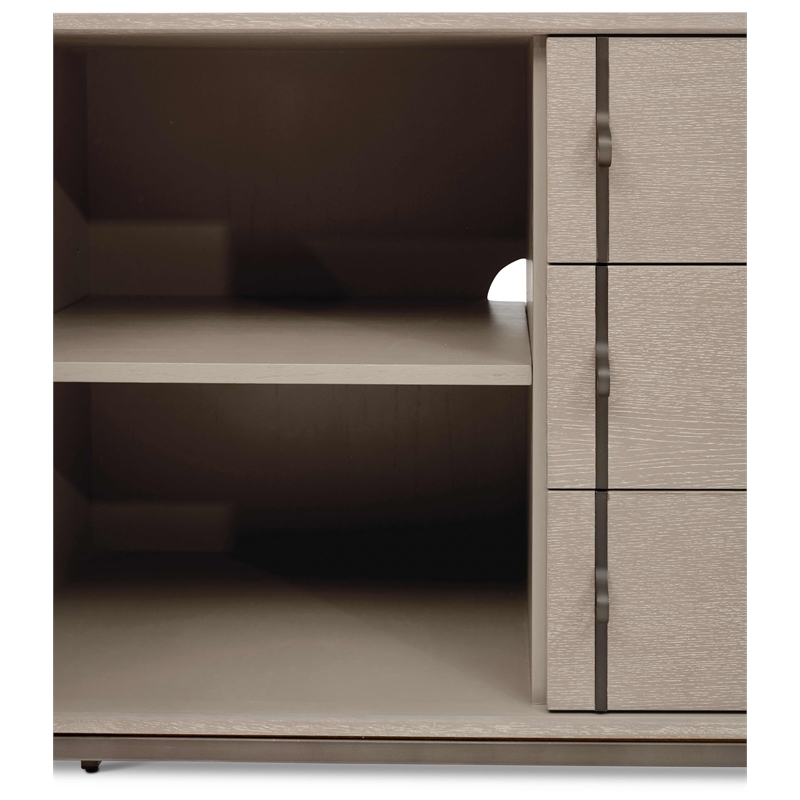 Urbia IE Series Holly Buffet in Taupe Grey Gun Metal Base