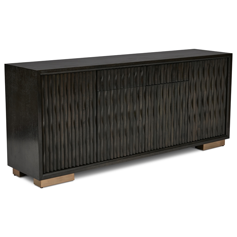 Urbia IE Series Madison Buffet in Charcoal Gold Base
