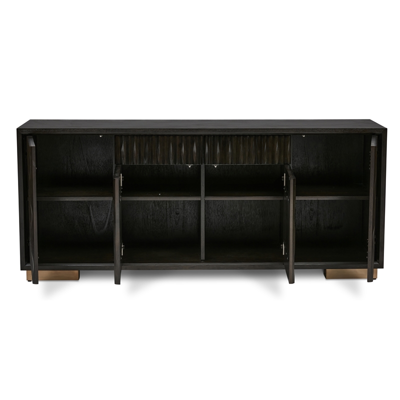 Urbia IE Series Madison Buffet in Charcoal Gold Base