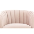 Urbia Metro Channeled Accent Chair in Brass Legs Rosa Pink Upholstery