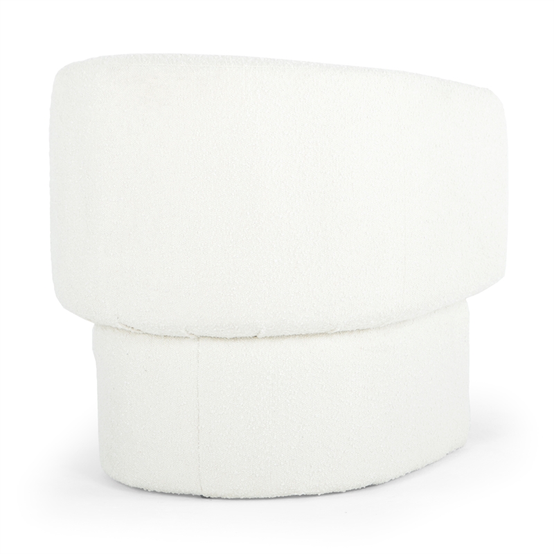 Urbia Furniture Metro Jessie Accent Chair in White Boucle Upholstery