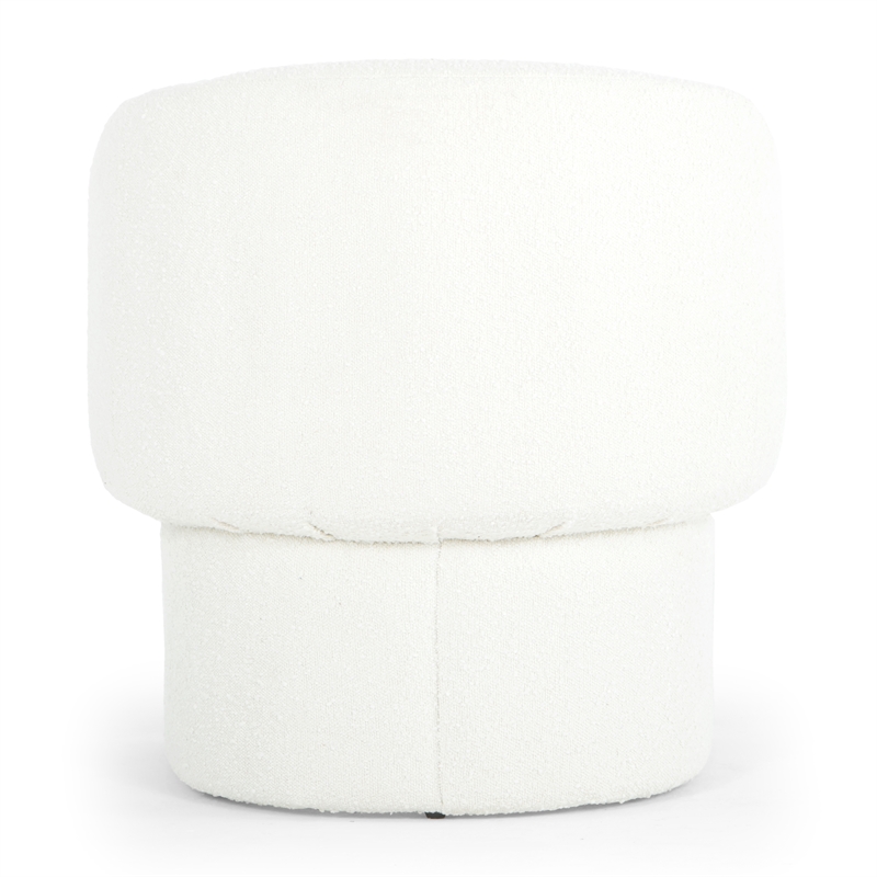 Urbia Furniture Metro Jessie Accent Chair in White Boucle Upholstery